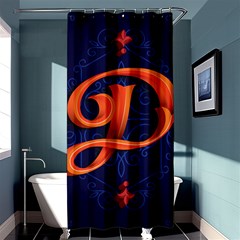 Marquis Love Dope Lettering Blue Red Orange Alphabet P Shower Curtain 36  X 72  (stall)  by Mariart