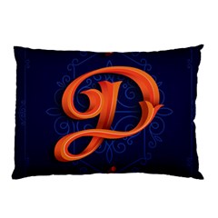 Marquis Love Dope Lettering Blue Red Orange Alphabet P Pillow Case (two Sides) by Mariart