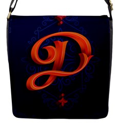 Marquis Love Dope Lettering Blue Red Orange Alphabet P Flap Messenger Bag (s)