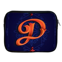 Marquis Love Dope Lettering Blue Red Orange Alphabet P Apple Ipad 2/3/4 Zipper Cases