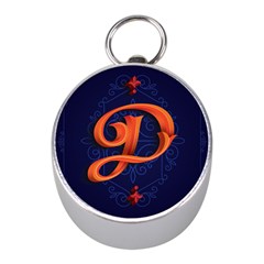 Marquis Love Dope Lettering Blue Red Orange Alphabet P Mini Silver Compasses by Mariart