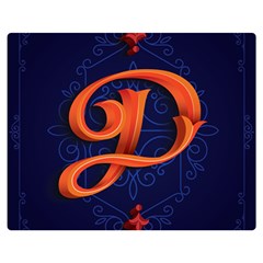 Marquis Love Dope Lettering Blue Red Orange Alphabet P Double Sided Flano Blanket (medium)  by Mariart