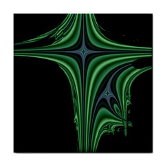 Line Light Star Green Black Space Tile Coasters