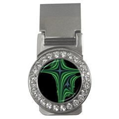 Line Light Star Green Black Space Money Clips (cz) 