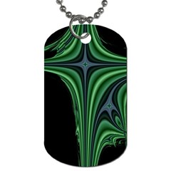 Line Light Star Green Black Space Dog Tag (one Side) by Mariart