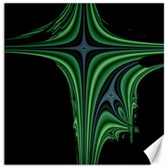 Line Light Star Green Black Space Canvas 16  X 16   by Mariart