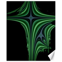 Line Light Star Green Black Space Canvas 16  X 20   by Mariart