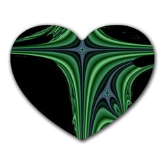 Line Light Star Green Black Space Heart Mousepads by Mariart