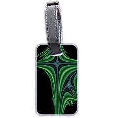 Line Light Star Green Black Space Luggage Tags (two Sides) by Mariart