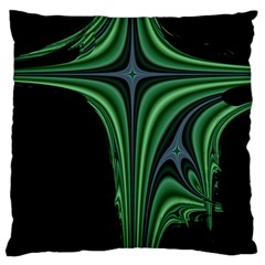 Line Light Star Green Black Space Large Cushion Case (one Side) by Mariart