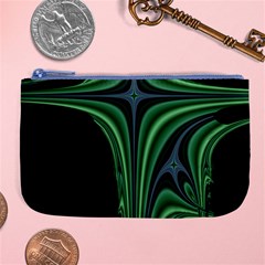 Line Light Star Green Black Space Large Coin Purse by Mariart