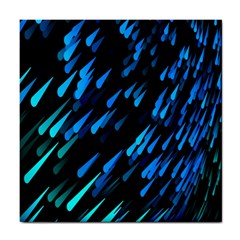 Meteor Rain Water Blue Sky Black Green Tile Coasters by Mariart