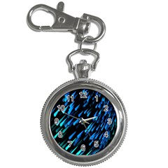 Meteor Rain Water Blue Sky Black Green Key Chain Watches by Mariart