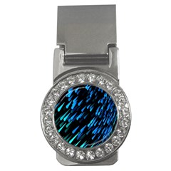 Meteor Rain Water Blue Sky Black Green Money Clips (cz) 