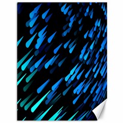 Meteor Rain Water Blue Sky Black Green Canvas 36  X 48   by Mariart