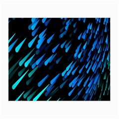 Meteor Rain Water Blue Sky Black Green Small Glasses Cloth (2-side) by Mariart