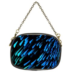 Meteor Rain Water Blue Sky Black Green Chain Purses (one Side)  by Mariart