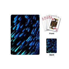 Meteor Rain Water Blue Sky Black Green Playing Cards (mini)  by Mariart