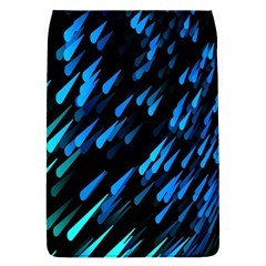 Meteor Rain Water Blue Sky Black Green Flap Covers (l)  by Mariart