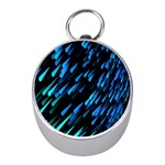 Meteor Rain Water Blue Sky Black Green Mini Silver Compasses Front