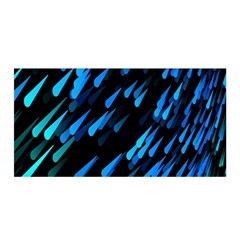 Meteor Rain Water Blue Sky Black Green Satin Wrap by Mariart