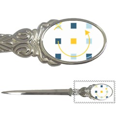 Plaid Arrow Yellow Blue Key Letter Openers