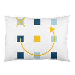 Plaid Arrow Yellow Blue Key Pillow Case by Mariart