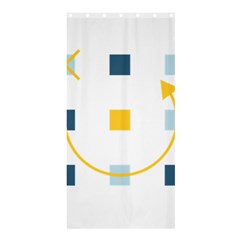 Plaid Arrow Yellow Blue Key Shower Curtain 36  X 72  (stall)  by Mariart