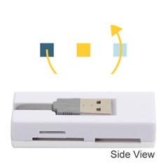 Plaid Arrow Yellow Blue Key Memory Card Reader (stick)  by Mariart