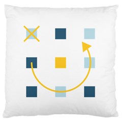 Plaid Arrow Yellow Blue Key Standard Flano Cushion Case (two Sides) by Mariart