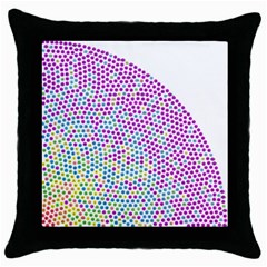 Japanese Name Circle Purple Yellow Green Red Blue Color Rainbow Throw Pillow Case (black) by Mariart