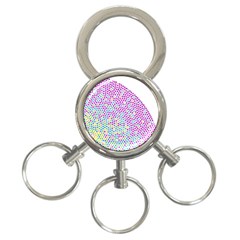 Japanese Name Circle Purple Yellow Green Red Blue Color Rainbow 3-ring Key Chains by Mariart