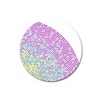 Japanese Name Circle Purple Yellow Green Red Blue Color Rainbow Magnet 3  (Round) Front