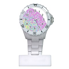 Japanese Name Circle Purple Yellow Green Red Blue Color Rainbow Plastic Nurses Watch by Mariart