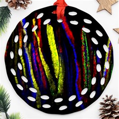 Multicolor Lineage Tracing Confetti Elegantly Illustrates Strength Combining Molecular Genetics Micr Round Filigree Ornament (two Sides) by Mariart