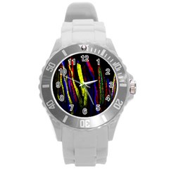 Multicolor Lineage Tracing Confetti Elegantly Illustrates Strength Combining Molecular Genetics Micr Round Plastic Sport Watch (l) by Mariart