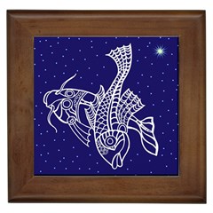 Pisces Zodiac Star Framed Tiles by Mariart