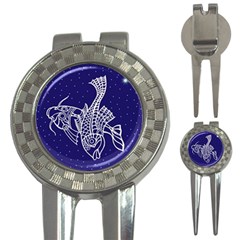 Pisces Zodiac Star 3-in-1 Golf Divots by Mariart