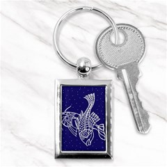 Pisces Zodiac Star Key Chains (rectangle)  by Mariart