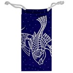 Pisces Zodiac Star Jewelry Bag Back