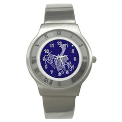 Pisces Zodiac Star Stainless Steel Watch by Mariart