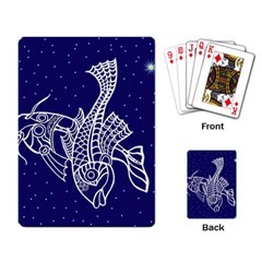 Pisces Zodiac Star Playing Card by Mariart