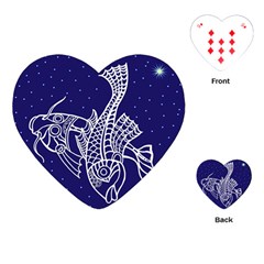 Pisces Zodiac Star Playing Cards (heart)  by Mariart