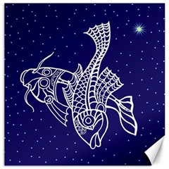 Pisces Zodiac Star Canvas 16  X 16  