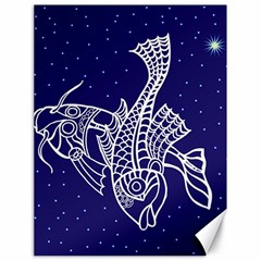 Pisces Zodiac Star Canvas 18  X 24   by Mariart