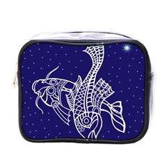 Pisces Zodiac Star Mini Toiletries Bags by Mariart