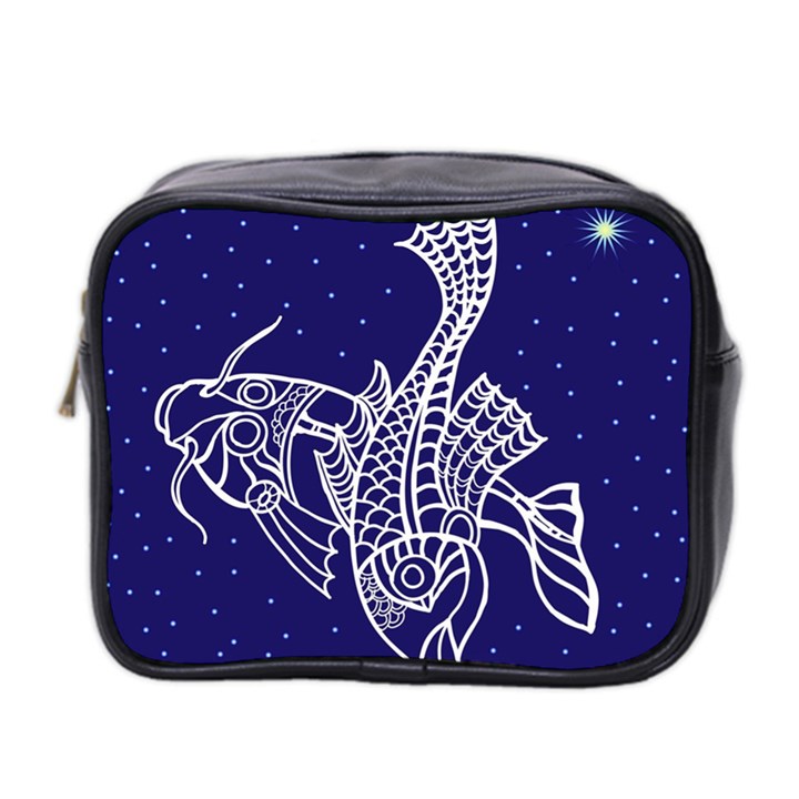 Pisces Zodiac Star Mini Toiletries Bag 2-Side