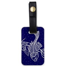 Pisces Zodiac Star Luggage Tags (one Side)  by Mariart