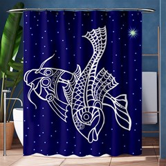 Pisces Zodiac Star Shower Curtain 60  X 72  (medium)  by Mariart