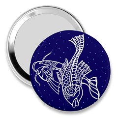 Pisces Zodiac Star 3  Handbag Mirrors by Mariart